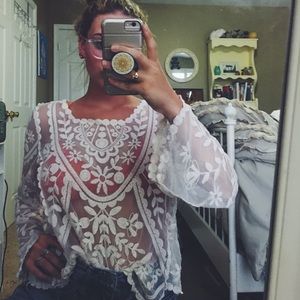Lace Statement Top